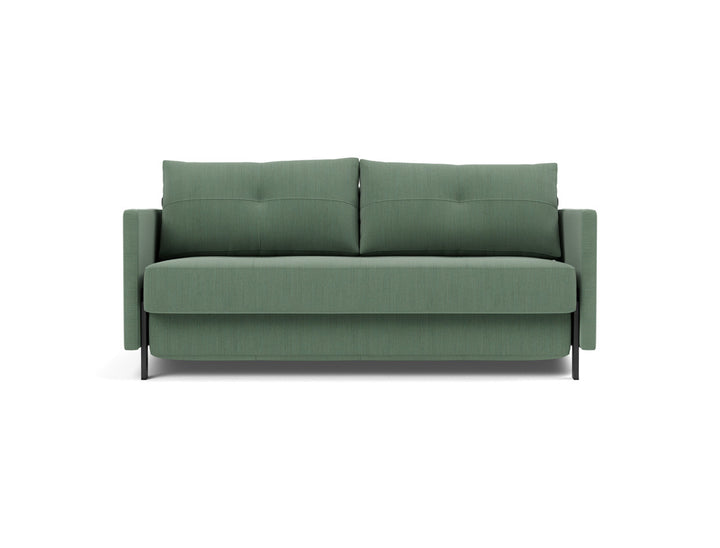 Canapea extensibila cu cotiere Cubed 02 160x200cm, tesatura la alegere #material_518-elegance-green