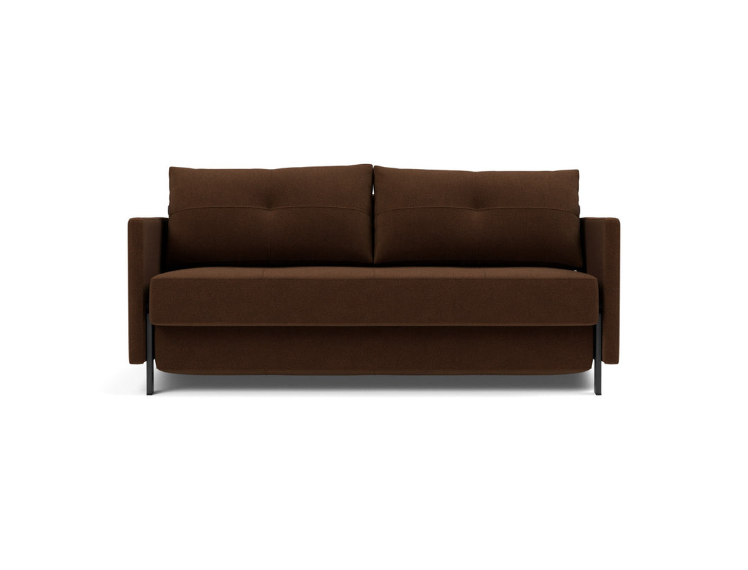 Canapea extensibila cu cotiere Cubed 02 160x200cm, tesatura la alegere #material_359-taura-cappuccino