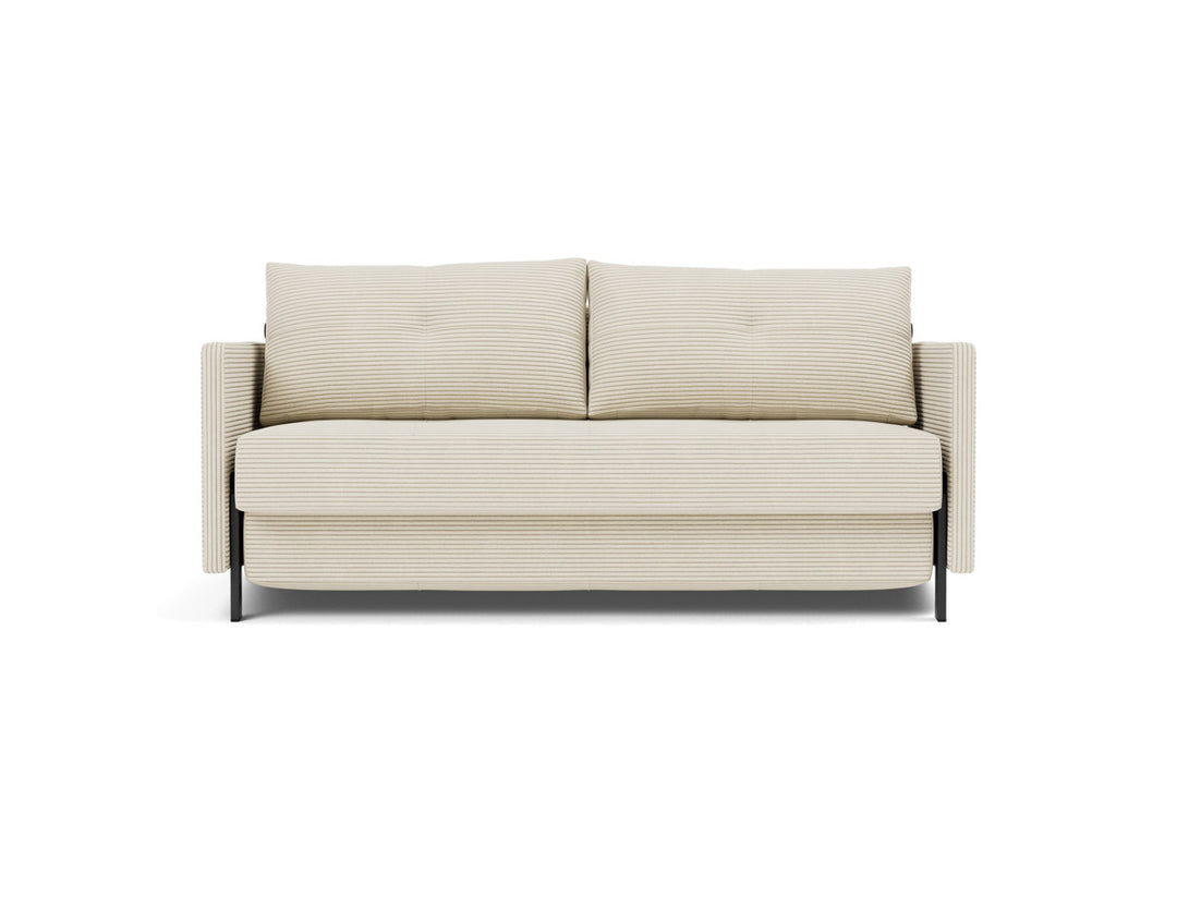 Canapea extensibila cu cotiere Cubed 02 160x200cm, tesatura la alegere #material_594-corduroy-ivory