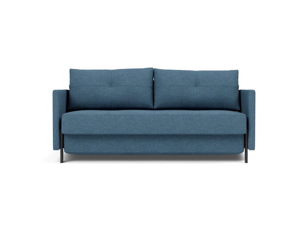 Canapea extensibila cu cotiere Cubed 02 160x200cm, tesatura la alegere #material_302-weda-blue