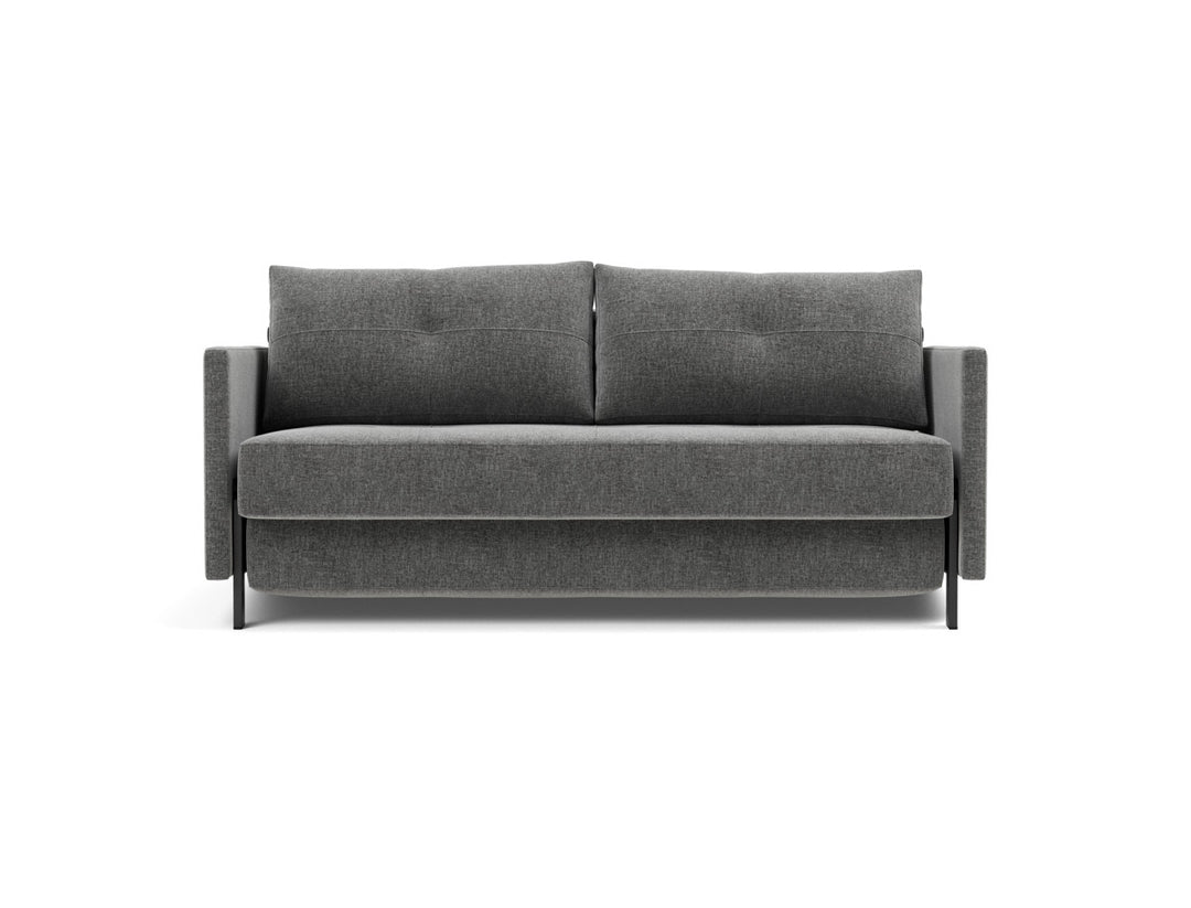 Canapea extensibila cu cotiere Cubed 02 160x200cm, tesatura la alegere #material_563-twist-charcoal
