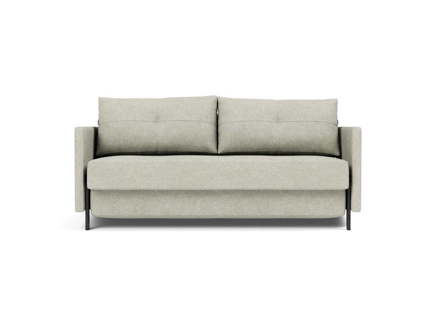 Canapea extensibila cu cotiere Cubed 02 160x200cm, tesatura la alegere #material_280-avella-sand