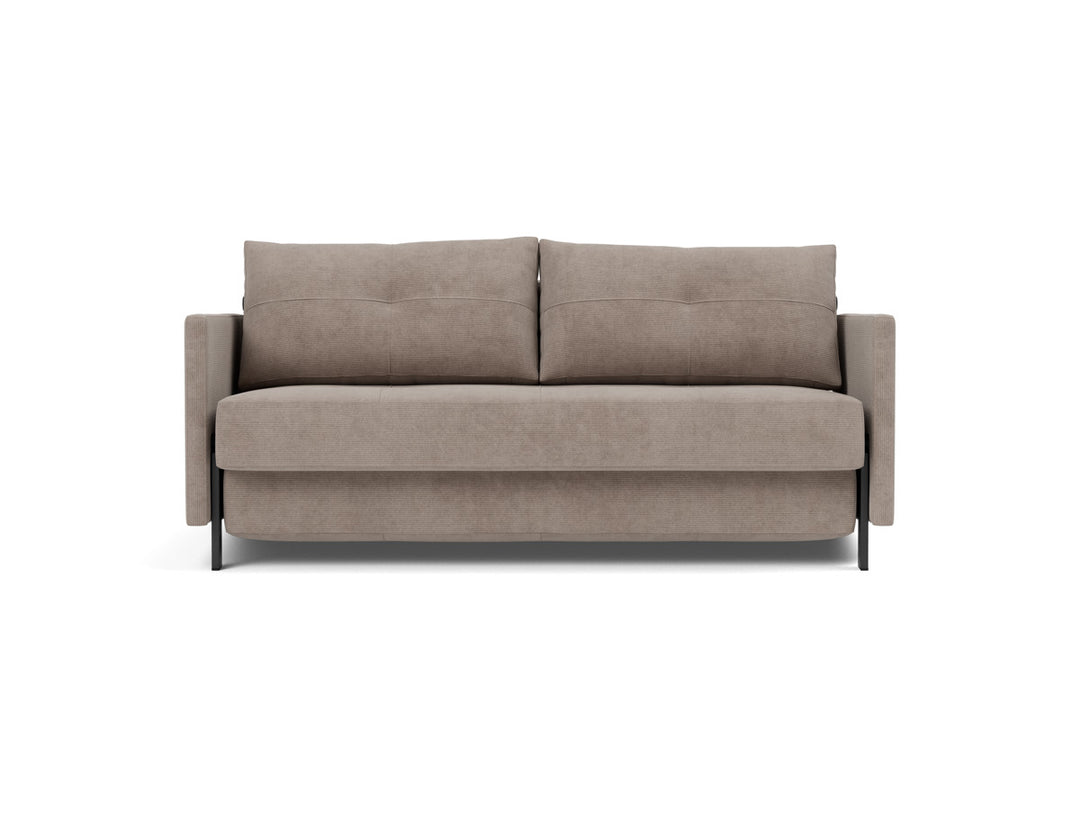 Canapea extensibila cu cotiere Cubed 02 160x200cm, tesatura la alegere #material_318-cordufine-beige