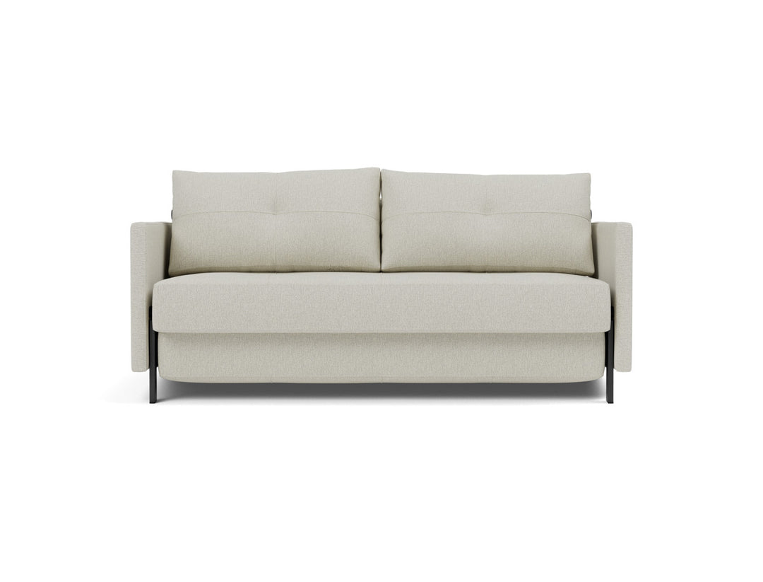 Canapea extensibila cu cotiere Cubed 02 160x200cm, tesatura la alegere #material_527-mixed-dance-natural