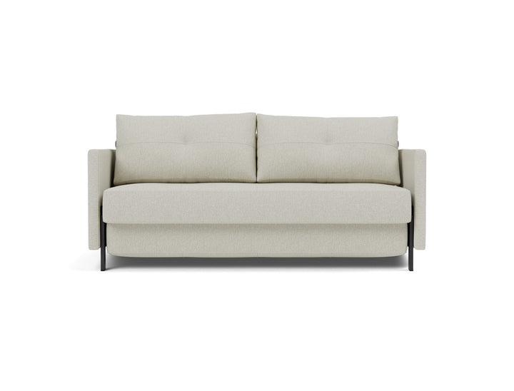 Canapea extensibila cu cotiere Cubed 02 160x200cm, tesatura la alegere #material_527-mixed-dance-natural