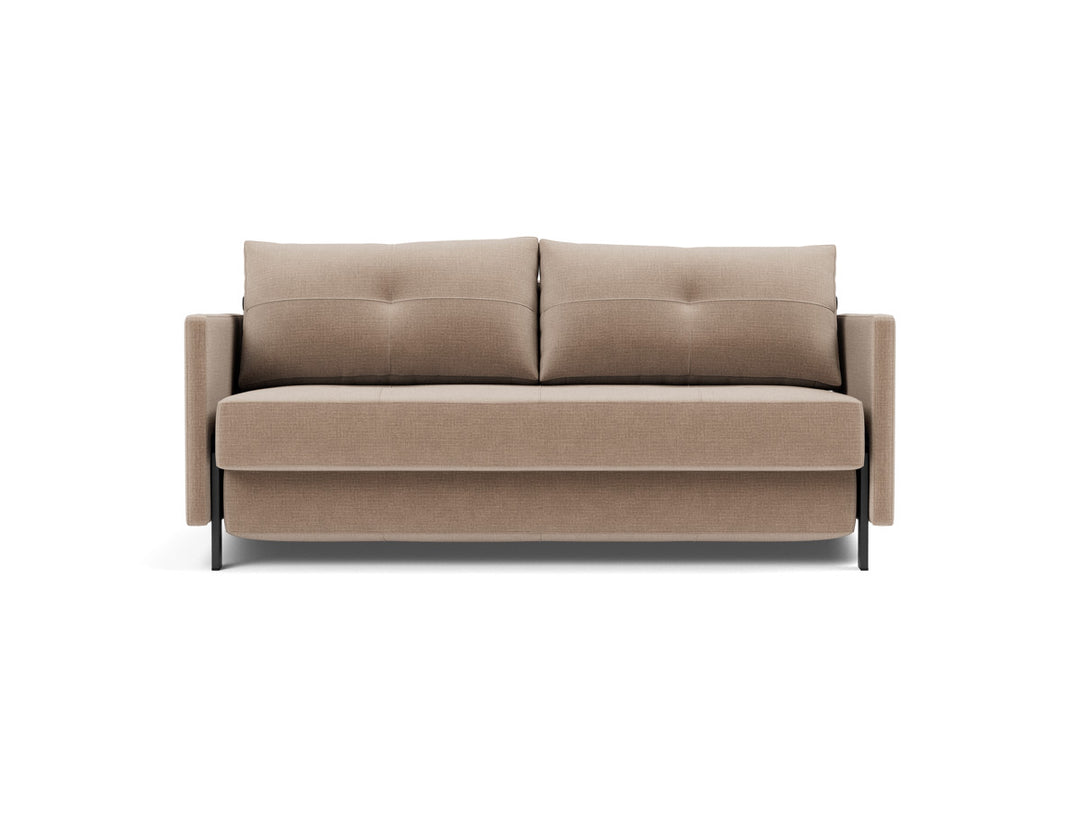 Canapea extensibila cu cotiere Cubed 02 160x200cm, tesatura la alegere #material_417-esina-mocha