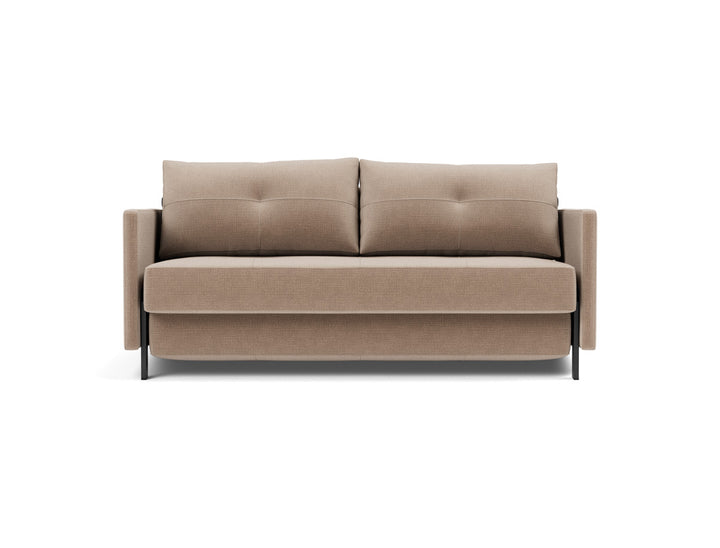 Canapea extensibila cu cotiere Cubed 02 160x200cm, tesatura la alegere #material_417-esina-mocha