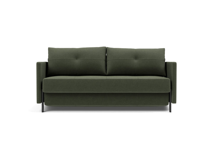 Canapea extensibila cu cotiere Cubed 02 160x200cm, tesatura la alegere #material_413-esina-olive-green