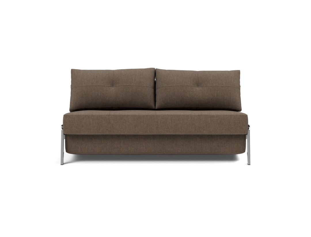 Canapea extensibila Cubed Chrome 160x200cm, tesatura la alegere #material_411-esina-cedar-brown