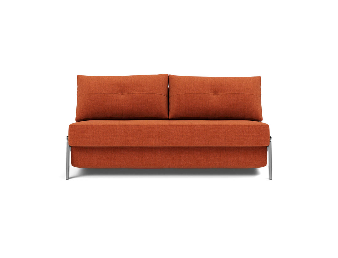 Canapea extensibila Cubed Chrome 160x200cm, tesatura la alegere #material_412-esina-rust-orange