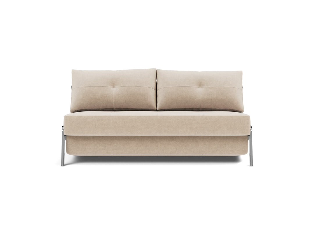 Canapea extensibila Cubed Chrome 160x200cm, tesatura la alegere #material_410-esina-almond