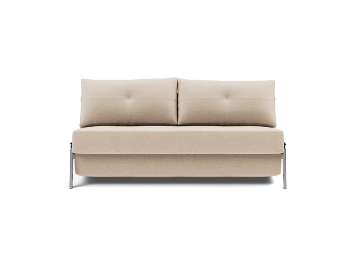 Canapea extensibila Cubed Chrome 160x200cm, tesatura la alegere #material_410-esina-almond