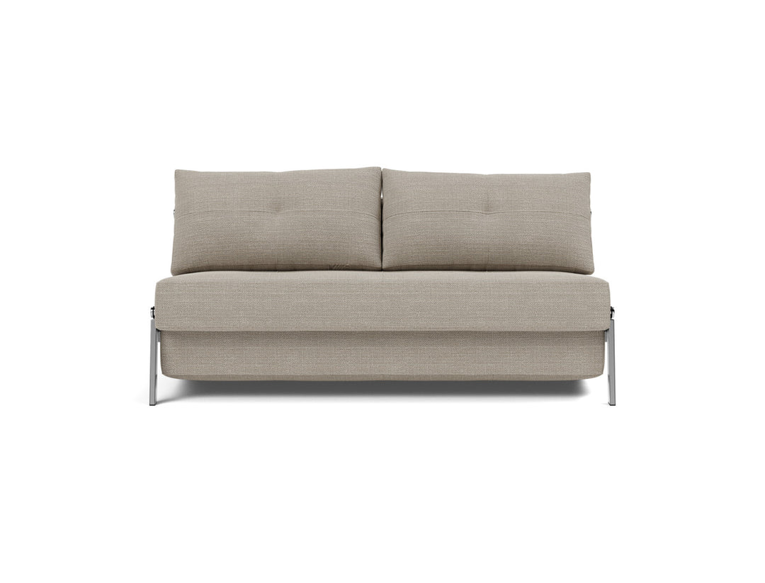 Canapea extensibila Cubed Chrome 160x200cm, tesatura la alegere #material_579-kenya-gravel