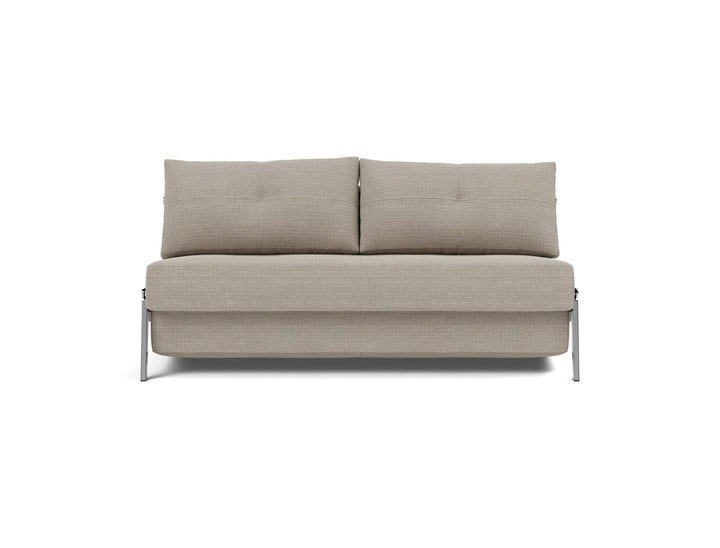 Canapea extensibila Cubed Chrome 160x200cm, tesatura la alegere #material_579-kenya-gravel
