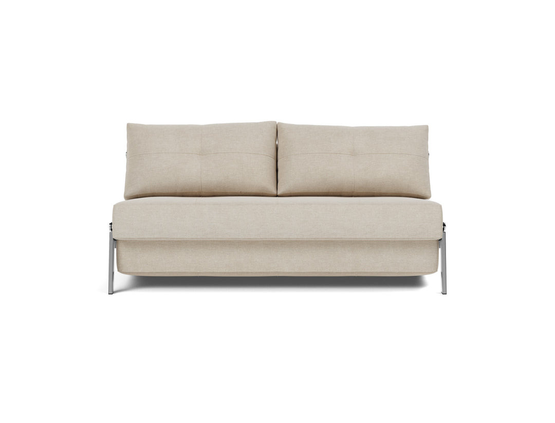 Canapea extensibila Cubed Chrome 160x200cm, tesatura la alegere #material_586-phobos-latte