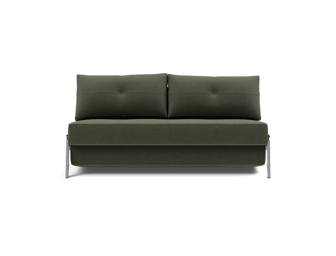 Canapea extensibila Cubed Chrome 160x200cm, tesatura la alegere #material_413-esina-olive-green