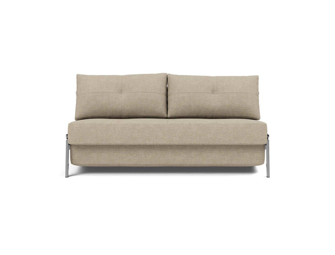 Canapea extensibila Cubed Chrome 160x200cm, tesatura la alegere #material_356-taura-sand