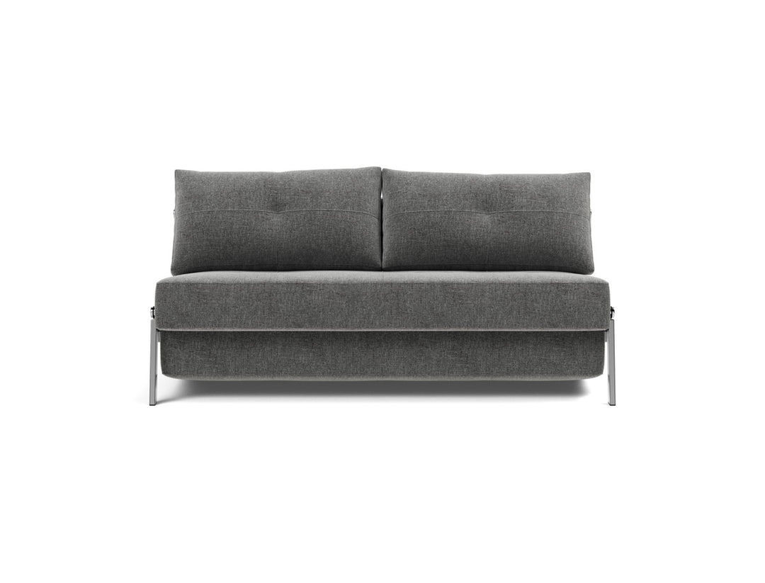 Canapea extensibila Cubed Chrome 160x200cm, tesatura la alegere #material_563-twist-charcoal
