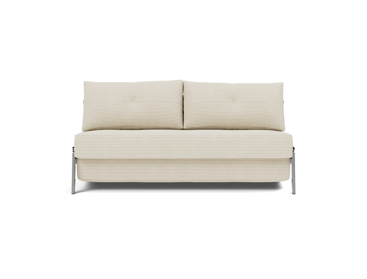 Canapea extensibila Cubed Chrome 160x200cm, tesatura la alegere #material_594-corduroy-ivory
