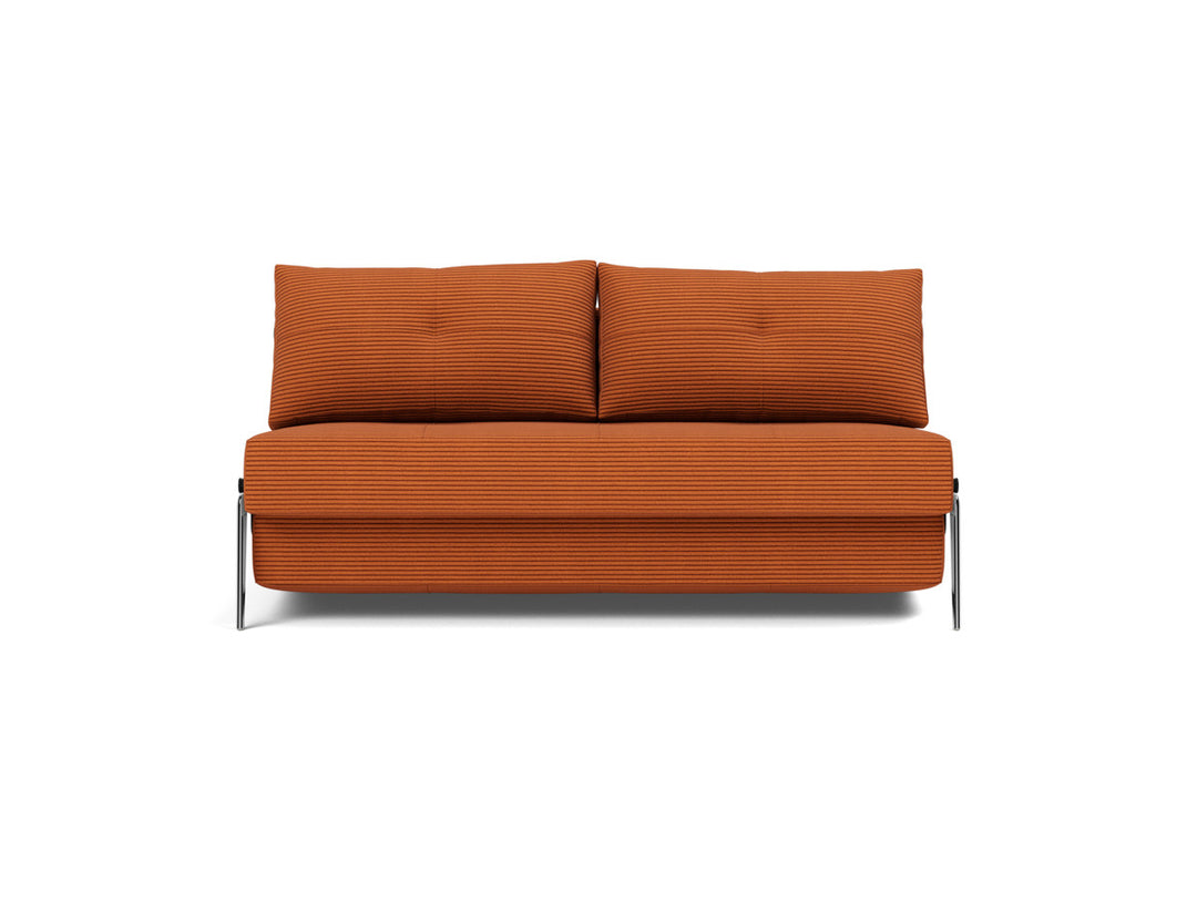 Canapea extensibila Cubed Alu 160x200cm, tesatura la alegere #material_595-corduroy-burnt-orange