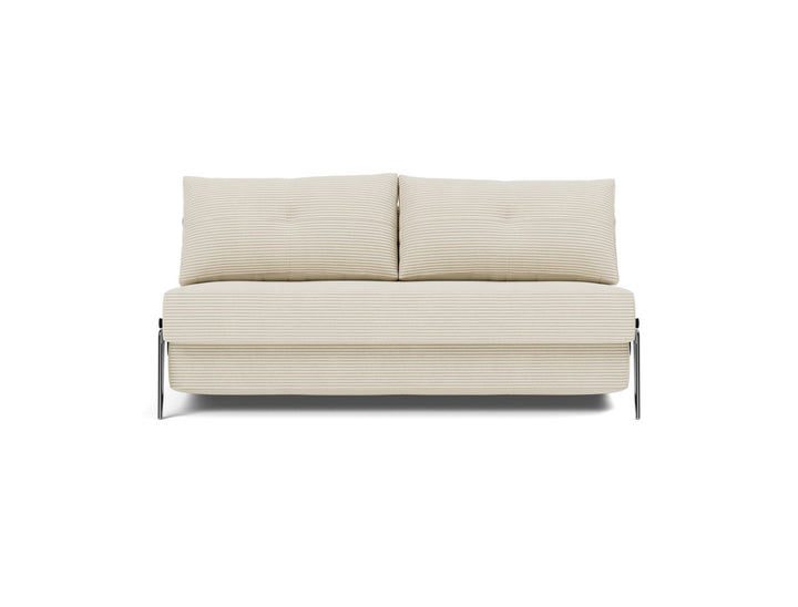 Canapea extensibila Cubed Alu 160x200cm, tesatura la alegere #material_594-corduroy-ivory