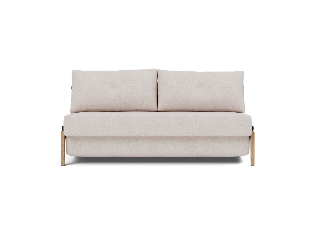 Canapea extensibila Cubed Wood 160x200cm, tesatura la alegere #material_300-weda-sand