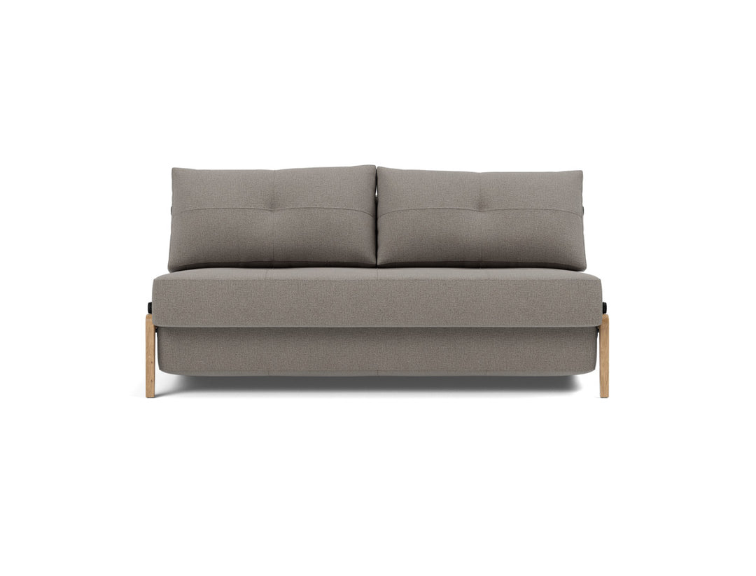 Canapea extensibila Cubed Wood 160x200cm, tesatura la alegere #material_521-mixed-dance-grey