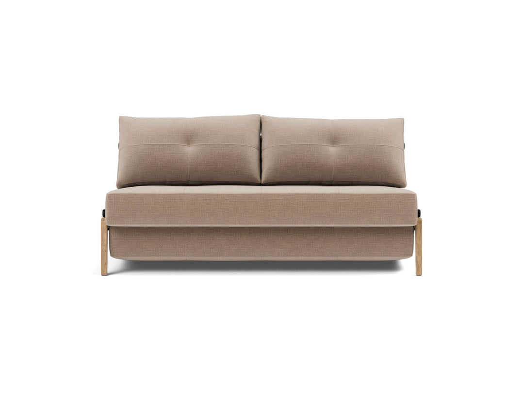 Canapea extensibila Cubed Wood 160x200cm, tesatura la alegere #material_417-esina-mocha