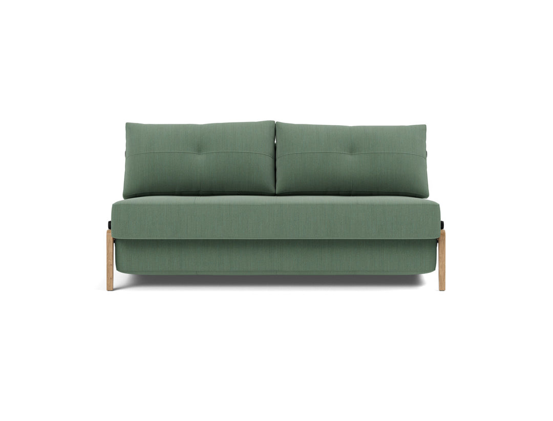 Canapea extensibila Cubed Wood 160x200cm, tesatura la alegere #material_518-elegance-green