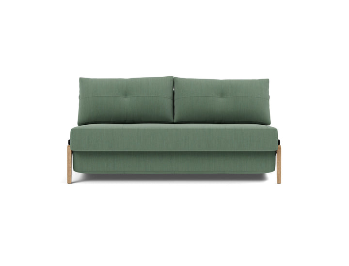Canapea extensibila Cubed Wood 160x200cm, tesatura la alegere #material_518-elegance-green