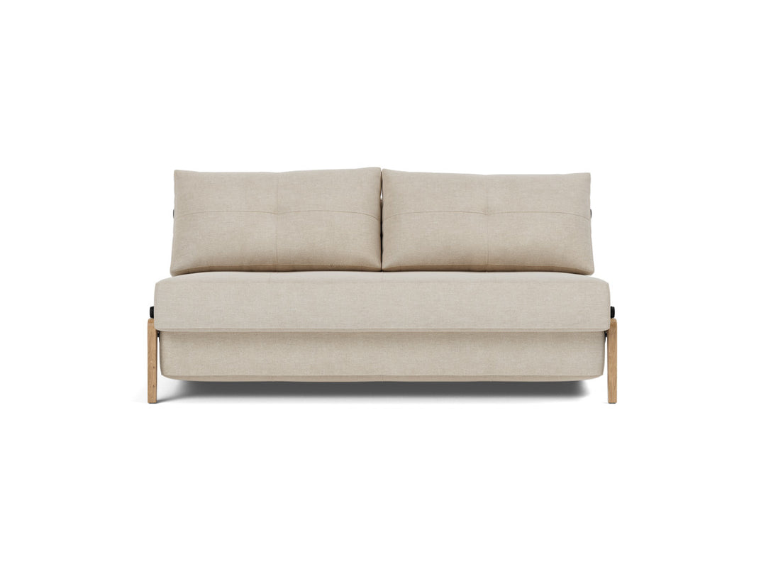 Canapea extensibila Cubed Wood 160x200cm, tesatura la alegere #material_586-phobos-latte
