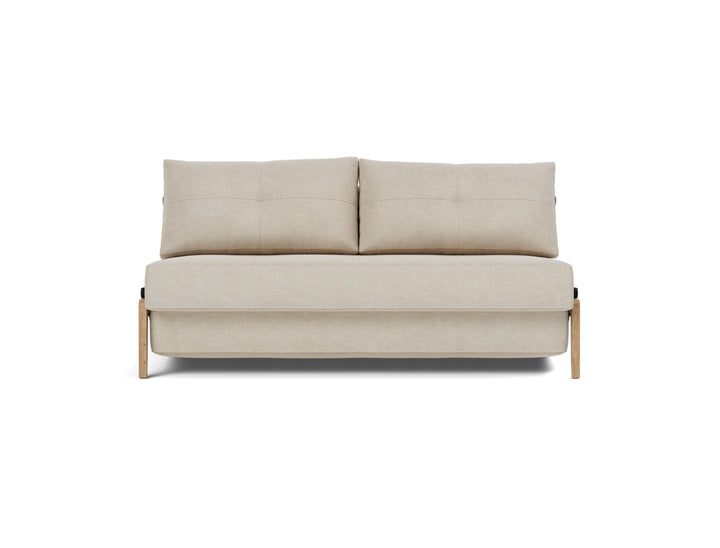 Canapea extensibila Cubed Wood 160x200cm, tesatura la alegere #material_586-phobos-latte