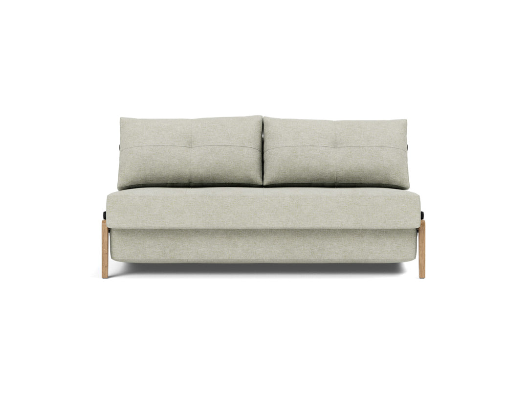 Canapea extensibila Cubed Wood 160x200cm, tesatura la alegere #material_280-avella-sand