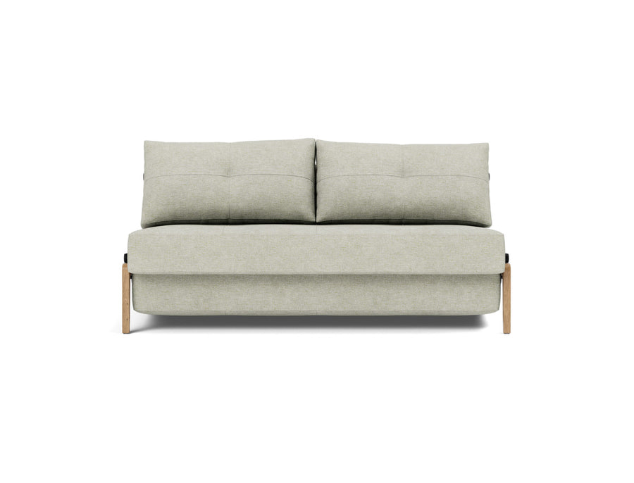 Canapea extensibila Cubed Wood 160x200cm, tesatura la alegere #material_280-avella-sand