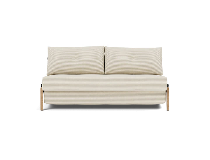 Canapea extensibila Cubed Wood 160x200cm, tesatura la alegere #material_594-corduroy-ivory