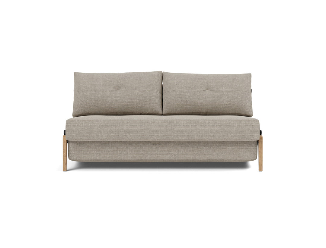 Canapea extensibila Cubed Wood 160x200cm, tesatura la alegere #material_579-kenya-gravel