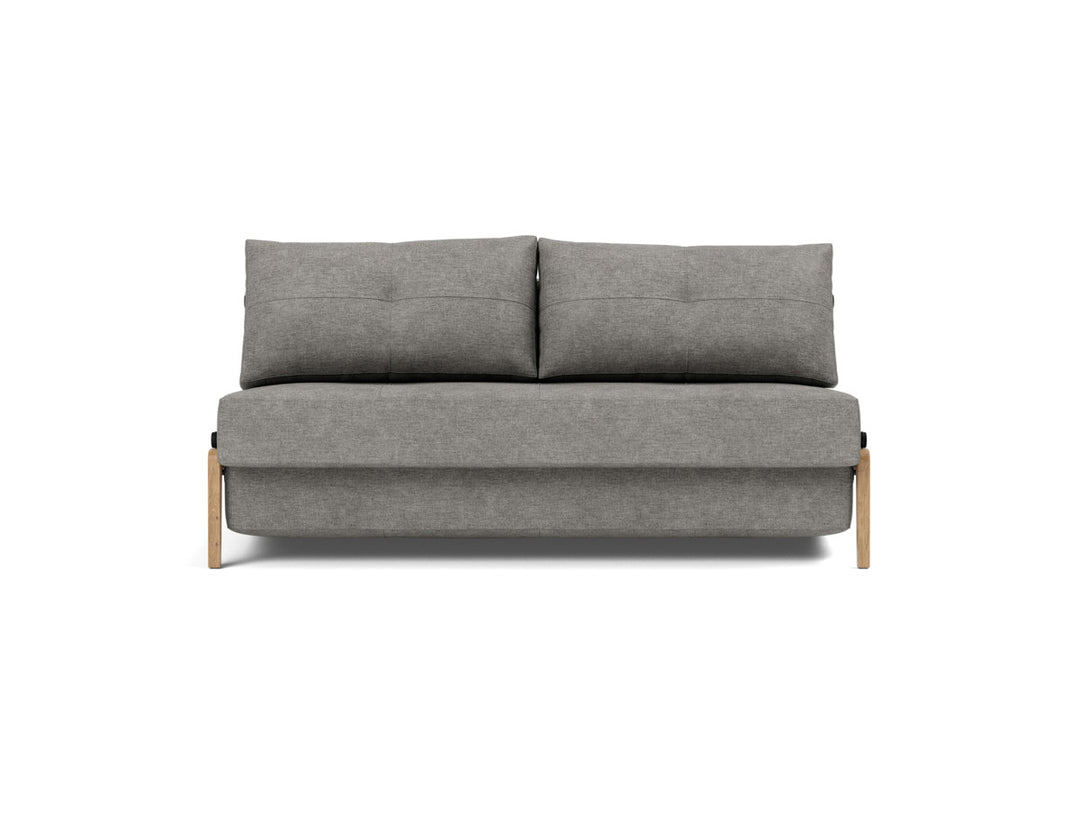 Canapea extensibila Cubed Wood 160x200cm, tesatura la alegere #material_282-avella-warm-grey