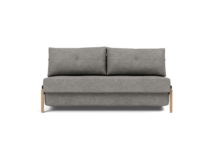 Canapea extensibila Cubed Wood 160x200cm, tesatura la alegere #material_282-avella-warm-grey