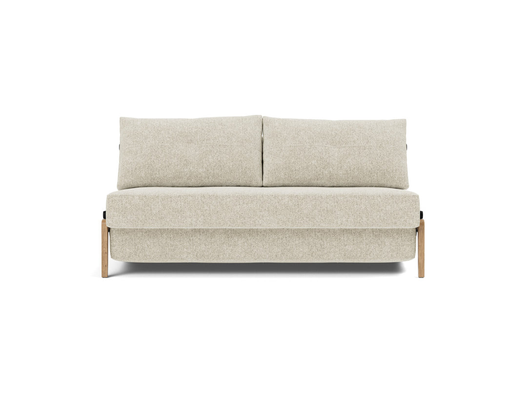 Canapea extensibila Cubed Wood 160x200cm, tesatura la alegere #material_357-taura-off-white