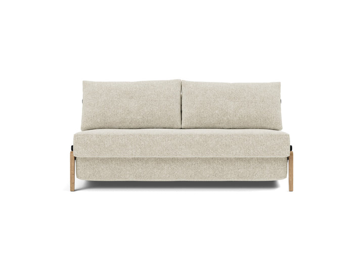 Canapea extensibila Cubed Wood 160x200cm, tesatura la alegere #material_357-taura-off-white
