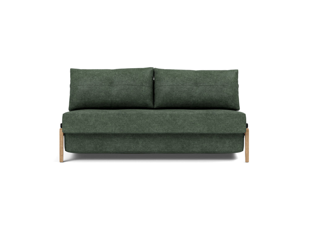 Canapea extensibila Cubed Wood 160x200cm, tesatura la alegere #material_281-avella-pine-green