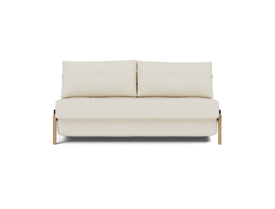 Canapea extensibila Cubed Wood 160x200cm, tesatura la alegere #material_531-boucl-off-white