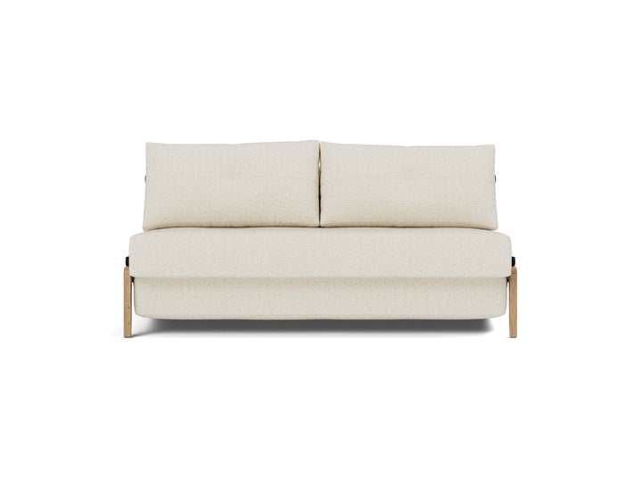 Canapea extensibila Cubed Wood 160x200cm, tesatura la alegere #material_531-boucl-off-white