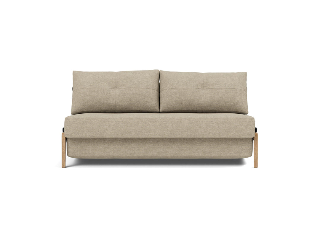 Canapea extensibila Cubed Wood 160x200cm, tesatura la alegere #material_356-taura-sand