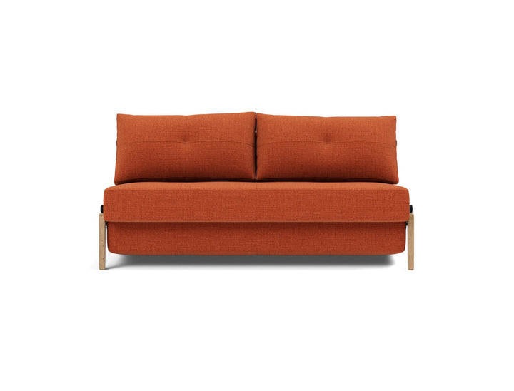 Canapea extensibila Cubed Wood 160x200cm, tesatura la alegere #material_412-esina-rust-orange