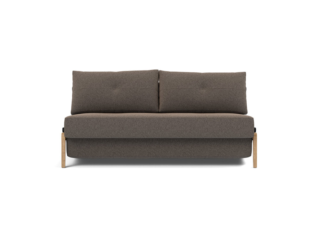 Canapea extensibila Cubed Wood 160x200cm, tesatura la alegere #material_530-boucl-taupe