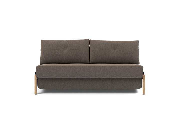 Canapea extensibila Cubed Wood 160x200cm, tesatura la alegere #material_530-boucl-taupe