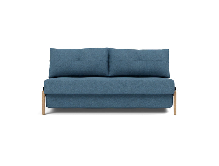 Canapea extensibila Cubed Wood 160x200cm, tesatura la alegere #material_302-weda-blue