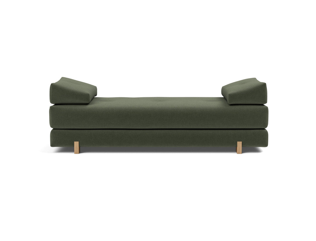 Canapea extensibila Sigmund Oak 160x200 cm, tesatura la alegere #material_413-esina-olive-green