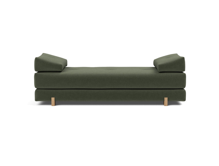 Canapea extensibila Sigmund Oak 160x200 cm, tesatura la alegere #material_413-esina-olive-green